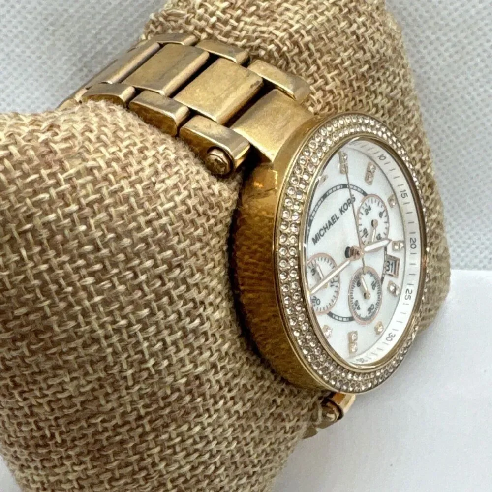 Michael Kors Parker MK5491 Women Rose Gold Analog Dial Quartz Wrist Watch JNA613